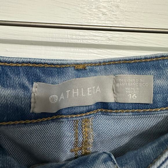 Athleta Sculptek Sz 16 Straight Leg Ankle Jeans Light Wash Stretch 535340 34x25 - Picture 2 of 10